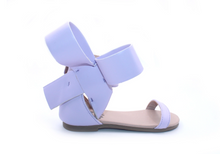 Load image into Gallery viewer, Natalie Bow Sandal Lavender pom pom
