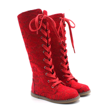 Load image into Gallery viewer, Luxe Tall Lace Boots - ready to ship