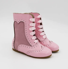 Load image into Gallery viewer, Esmeralda Spanish patent and suede boots