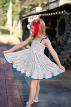 Load image into Gallery viewer, American Dream - Smocked Tie Strap Dress - Three By The Sea Clothing