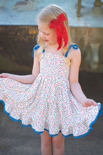 Load image into Gallery viewer, American Dream - Smocked Tie Strap Dress - Three By The Sea Clothing