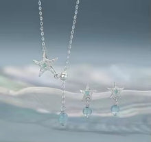 Load image into Gallery viewer, Aqua Starfish Fine Silver Jewelry Set (Style 3) - Three By The Sea Clothing
