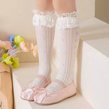 Load image into Gallery viewer, Cherie Amour Heart lace stocking - Three By The Sea Clothing