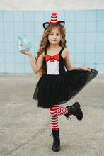 Load image into Gallery viewer, Clever Cat Dress (Cats, Hats & Chaos) - Three By The Sea Clothing