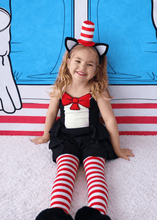 Load image into Gallery viewer, Clever Cat Romper (Cats, Hats & Chaos) - Three By The Sea Clothing