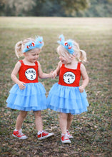 Load image into Gallery viewer, Double Trouble Dress (Cats, Hats & Chaos) - Three By The Sea Clothing