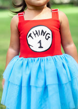 Load image into Gallery viewer, Double Trouble Dress (Cats, Hats & Chaos) - Three By The Sea Clothing