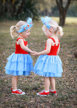 Load image into Gallery viewer, Double Trouble Dress (Cats, Hats & Chaos) - Three By The Sea Clothing