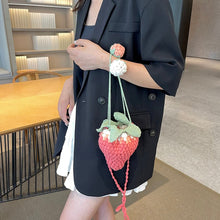 Load image into Gallery viewer, Handmade Strawberry crochet bag - Three By The Sea Clothing