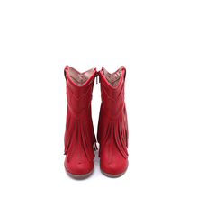 Load image into Gallery viewer, Jolene Fringe Leather Cowgirl Boots - runs narrow, size up! - Three By The Sea Clothing