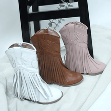 Load image into Gallery viewer, Jolene Fringe Leather Cowgirl Boots - runs narrow, size up! - Three By The Sea Clothing