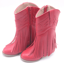 Load image into Gallery viewer, Jolene Fringe Leather Cowgirl Boots - runs narrow, size up! - Three By The Sea Clothing