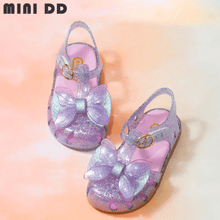 Load image into Gallery viewer, Mermaid tail bow jelly sandals - Three By The Sea Clothing