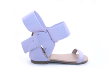 Load image into Gallery viewer, Natalie Bow Sandal Lavender pom pom - Three By The Sea Clothing