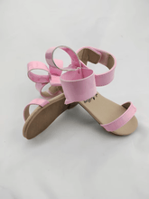 Load image into Gallery viewer, Natalie Patent Leather Bow Sandal - ready to ship - Three By The Sea Clothing