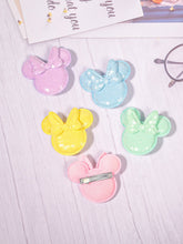 Load image into Gallery viewer, Pastel Magical Mouse head hair clips set of 5 - Three By The Sea Clothing