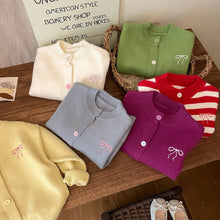 Load image into Gallery viewer, Put a bow on it cardigan - Three By The Sea Clothing