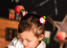 Load image into Gallery viewer, Apple Crochet Hair Clips