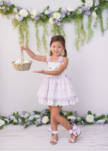 Load image into Gallery viewer, Natalie Bow Sandal Lavender pom pom