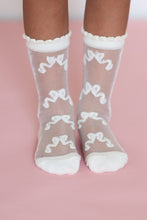 Load image into Gallery viewer, Spring strawberry - tulips - bows mesh socks - Three By The Sea Clothing
