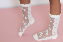 Load image into Gallery viewer, Spring strawberry - tulips - bows mesh socks - Three By The Sea Clothing
