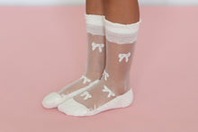 Load image into Gallery viewer, Spring strawberry - tulips - bows mesh socks - Three By The Sea Clothing