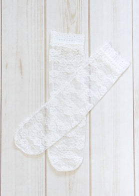 Spring Socks - OG Rose Lace - Three By The Sea Clothing