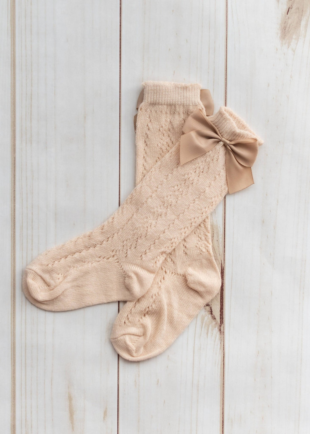 2023 Spring Socks - Crochet (with Bows) Type 1 - Three By The Sea Clothing