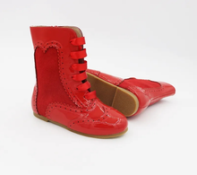Load image into Gallery viewer, Esmeralda Spanish patent and suede boots
