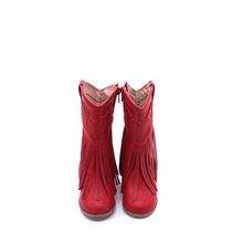 Load image into Gallery viewer, Jolene Fringe Leather Cowgirl Boots - runs narrow, size up!
