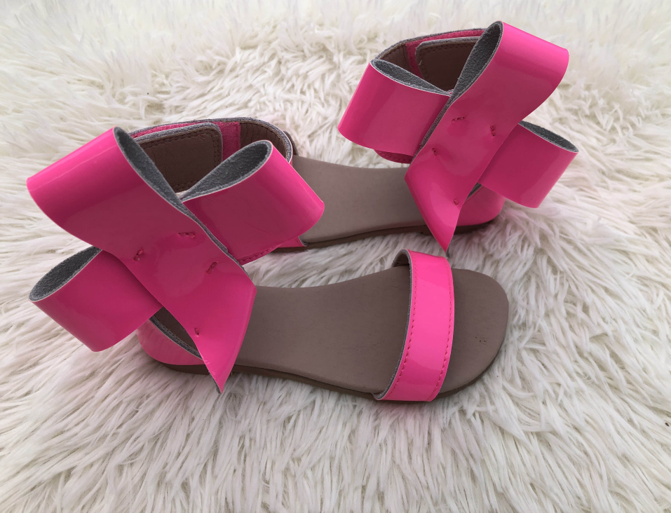 Natalie Patent Leather Bow Sandal
