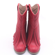 Load image into Gallery viewer, Jolene Fringe Leather Cowgirl Boots - runs narrow, size up!

