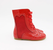 Load image into Gallery viewer, Esmeralda Spanish patent and suede boots
