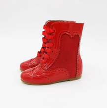 Load image into Gallery viewer, Esmeralda Spanish patent and suede boots
