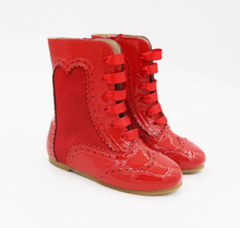 Load image into Gallery viewer, Esmeralda Spanish patent and suede boots

