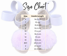Load image into Gallery viewer, Natalie Bow Sandal Lavender pom pom
