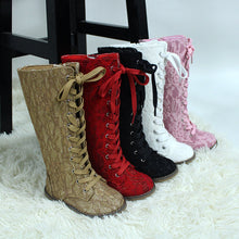 Load image into Gallery viewer, Luxe Tall Lace Boots - ready to ship
