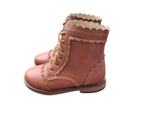 Load image into Gallery viewer, Maple lace scalloped boots
