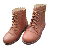 Load image into Gallery viewer, Maple lace scalloped boots
