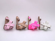 Load image into Gallery viewer, Natalie Patent Leather Bow Sandal
