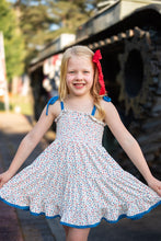Load image into Gallery viewer, American Dream - Smocked Tie Strap Dress - Three By The Sea Clothing
