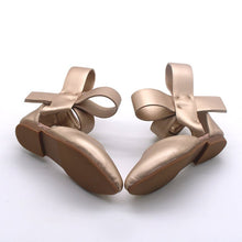 Load image into Gallery viewer, Aubrey bow shoes - champagne gold - Three By The Sea Clothing

