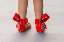 Load image into Gallery viewer, Aubrey Bow Shoes Patent red and black - Three By The Sea Clothing
