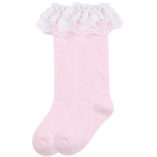 Load image into Gallery viewer, Bunny Lace Double Ruffle Socks - Three By The Sea Clothing
