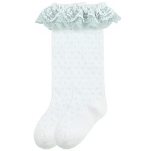 Load image into Gallery viewer, Bunny Lace Double Ruffle Socks - Three By The Sea Clothing
