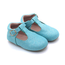 Load image into Gallery viewer, Camille Tbar - Shimmer suede - Three By The Sea Clothing

