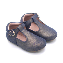 Load image into Gallery viewer, Camille Tbar - Shimmer suede - Three By The Sea Clothing
