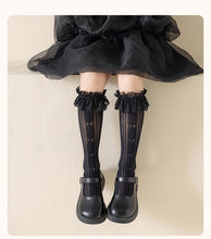 Load image into Gallery viewer, Cherie Amour Heart lace stocking - Three By The Sea Clothing
