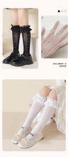 Load image into Gallery viewer, Cherie Amour Heart lace stocking - Three By The Sea Clothing
