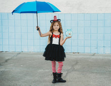 Load image into Gallery viewer, Clever Cat Dress (Cats, Hats &amp; Chaos) - Three By The Sea Clothing
